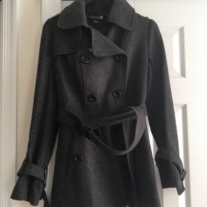 Women’s Gray Peacoat